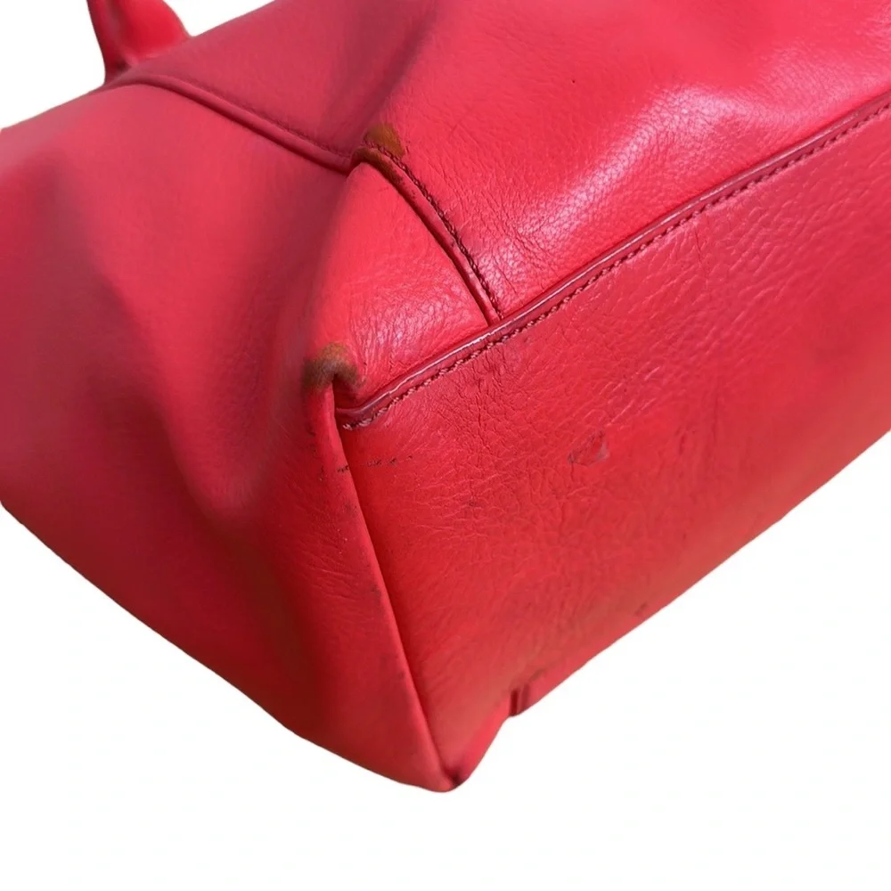 Kate Spade Pink Large Leather Tote Shoulder Bag Purse 10.25